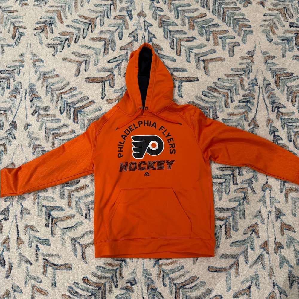 Mens Large Philadelphia Flyers Orange Hoodie